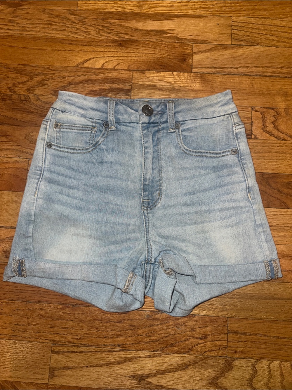 American Eagle next level stretch size 2 denim shorts. Curvy high rise